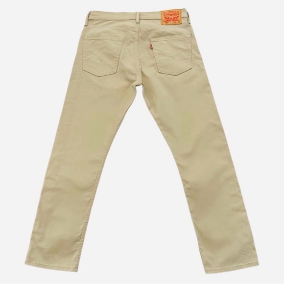 Levi's Men's 513 Slim Straight Jean Pants, Beige, Size 31x30 - Picture 5 of 13